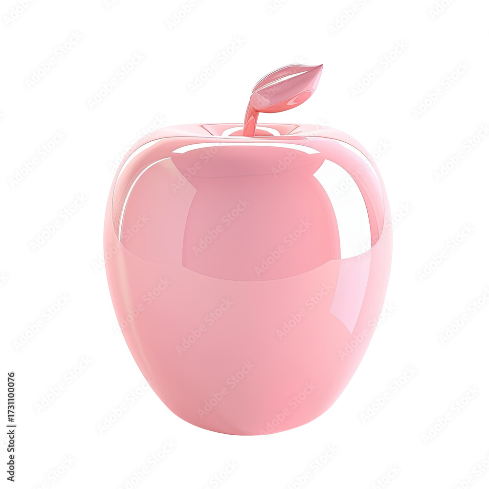 Obraz premium Glossy pink apple