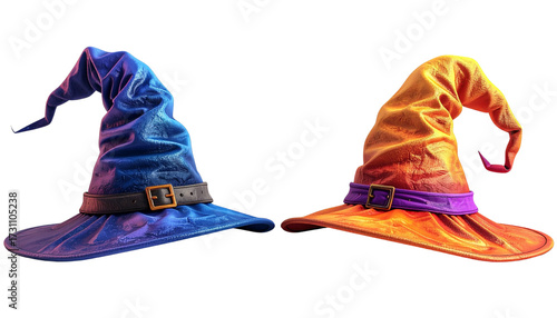   Classic and Modern Wizard Hat Double Variation Set, isolated on transparent background.jpg