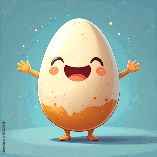 Happy Cartoon Egg.