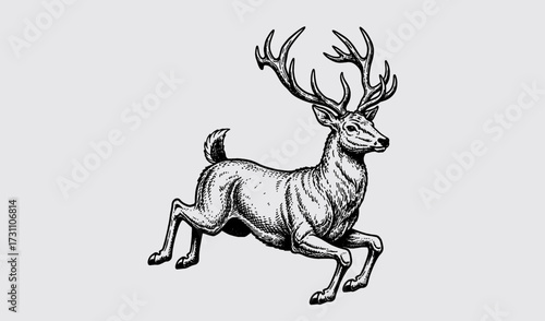 jumping deer.eps