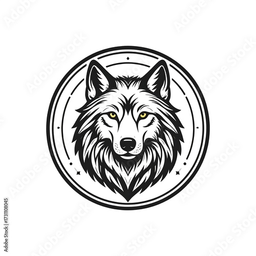 Majestic Wolf Head Logo Design.