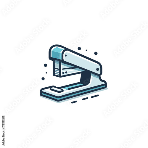 Illustration of a modern stapler with dynamic elements