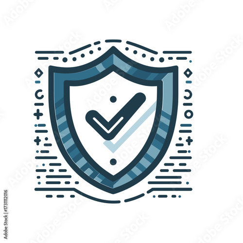 Modern shield icon symbolizing security and trust