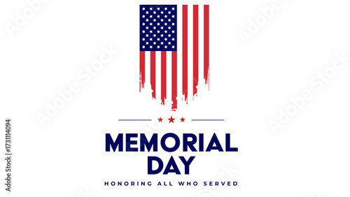 United State Memorial Day Honoring all who served vector design