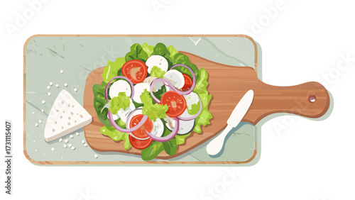 fresh salad on a plate