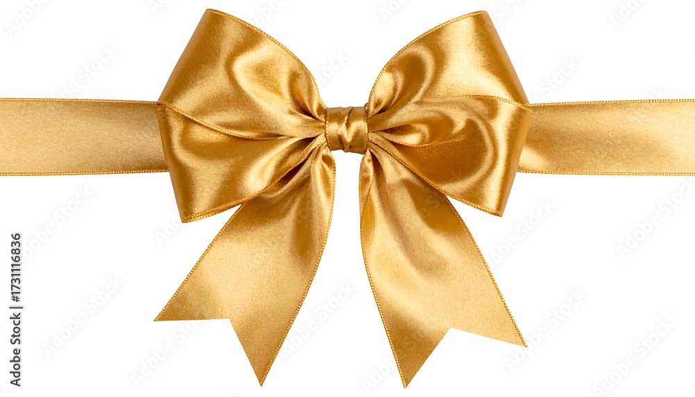 Fototapeta premium Golden ribbon bow