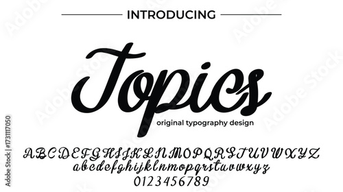 Topics - Elegant Script Font for Smooth Handwritten Design and Creative Typography
