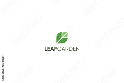 Letter L green leaf garden natural eco friendly logo
