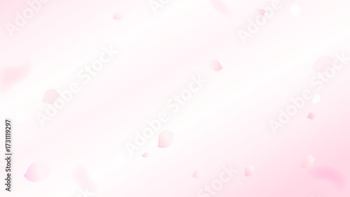 桜の花びら舞うピンクの背景素材(16:9)