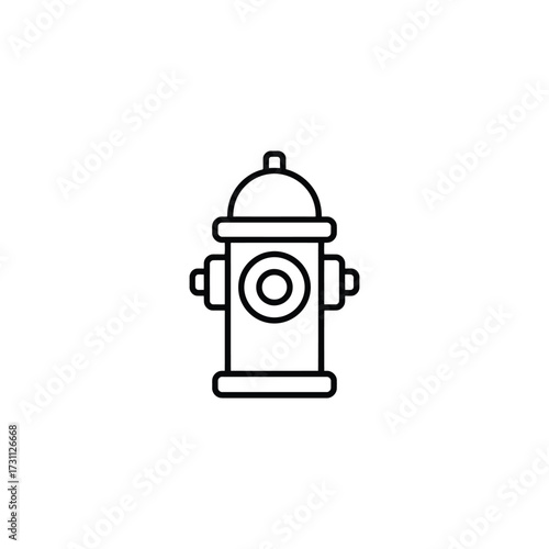 A Clean Line Drawing of a Classic Fire Hydrant An Important Piece of Community Infrastructure and Safety Equipment