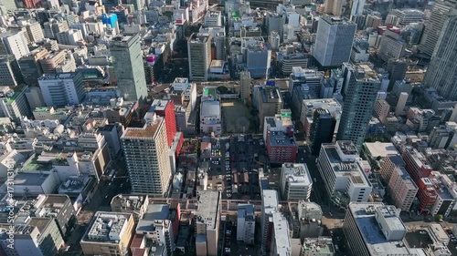 現代都市のドローン空撮