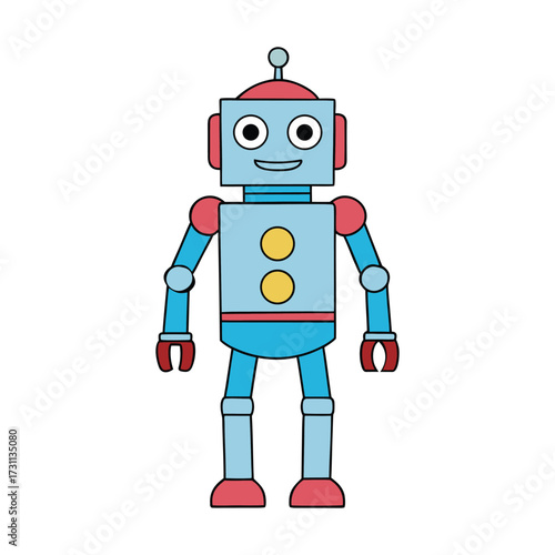 A robot toy with movable parts, glowing lights, and playful features, sparking imagination as kids explore fun adventures with futuristic design and interactive play.
