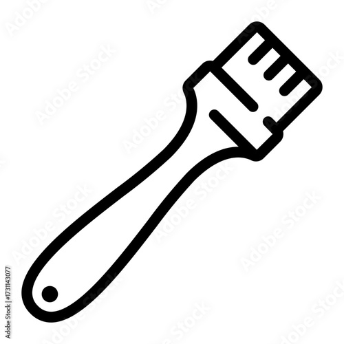 basting brush line icon