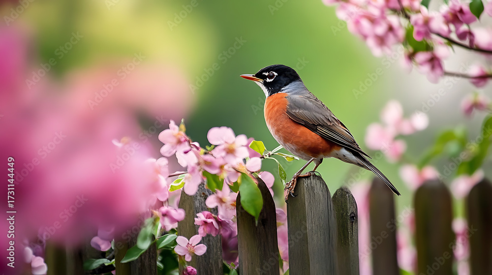 Fototapeta premium A bird in a natural landscape