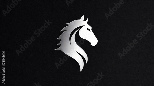 Silver Horse Head Logo