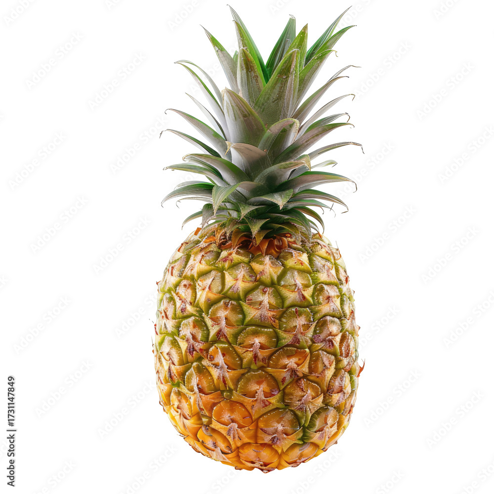 Fototapeta premium Single pineapple, vibrant colors (2)