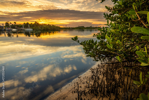 Sunris over the Halifax River in Florida