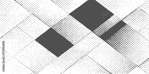 A seamless black and white checkered pattern texture for geometric fabric or game board design