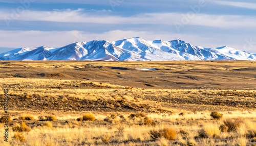 Mountainous Plainscape in Sunlight.