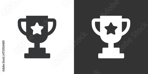 Trophy  Icon. Solid glyph series icon