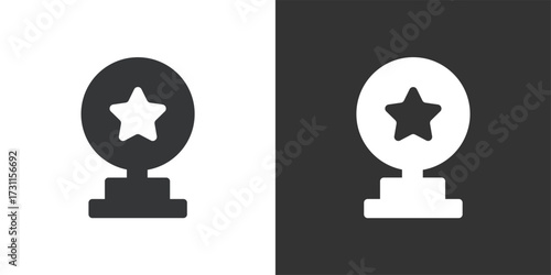 Trophy  Icon. Solid glyph series icon