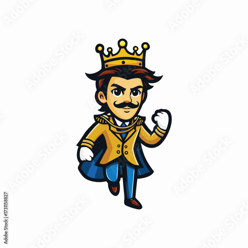 Royal king vector design art illustration
