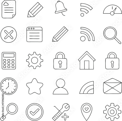 Modern Flat Menu Icon Pack