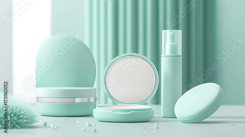 A cute cosmetic-themed background, perfect for use as a decorative backdrop or wallpaper.