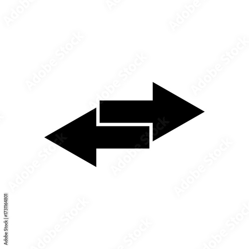 Vector Parallel Arrows Icon – Bidirectional Navigation Symbol for Transfer, Sync, Switch, Move, and Data Flow Design