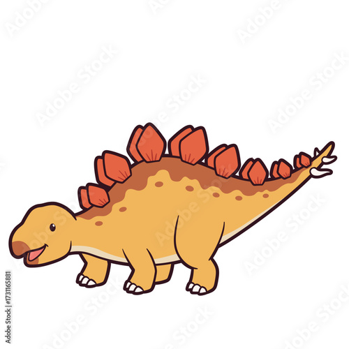 illustration of a stegosaurus that ever existed for children