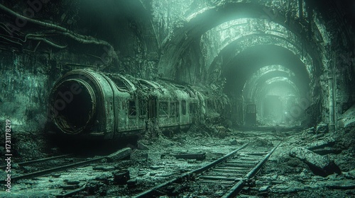 The Forgotten Train: A Post-Apocalyptic Railway Tunnel