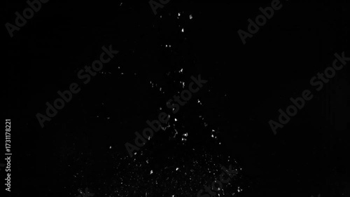 Water Droplets Falling in Dark Void - Abstract Liquid Motion