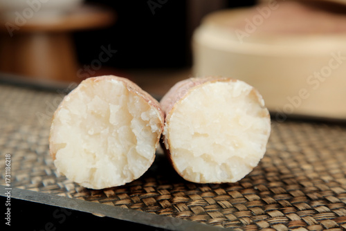 Photos Sweet Potato Chestnut Halves Traditional Asian Kitchen Shandong Style Fragrant R