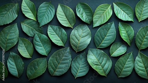 Wallpaper Mural Emerald Green Leaves Background: A Serene Nature Photography Torontodigital.ca