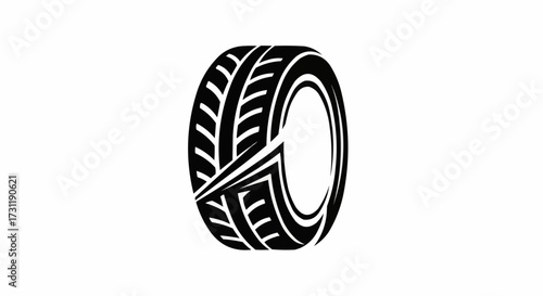 Bold tire design showcasing unique tread pattern, perfect for automotive branding, emphasizing performance and style, ideal for logos or graphic elements