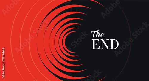 The end of a long and winding journey marked by vibrant red and black.