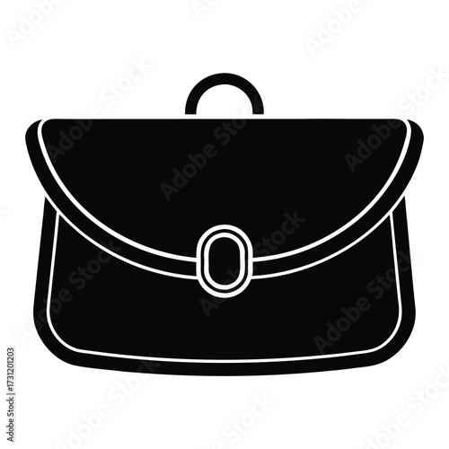 mini clutch purse vector icon