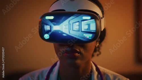 Person wearing vr headset