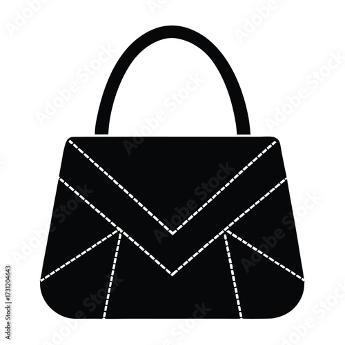patchwork denim purse vector icon