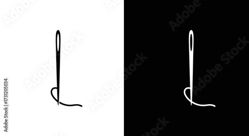 Two black and white paper clips on contrasting backgrounds.