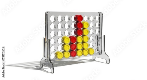 Sleek Connect Four Game in Progress, Dynamic Studio Photography