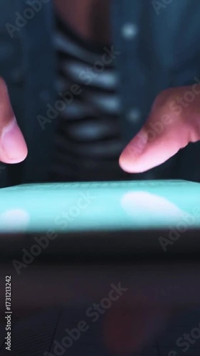 close up of person hands typing on smartphone