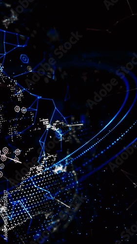 abstract technology background with earth data connection