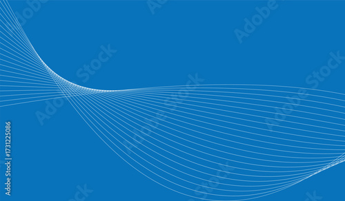 Abstract background with waves for banner. Medium banner size. Vector background with lines. Element for design isolated white. Brochure, booklet