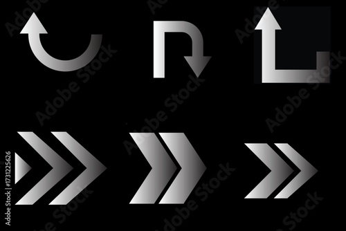 set of vector arrows