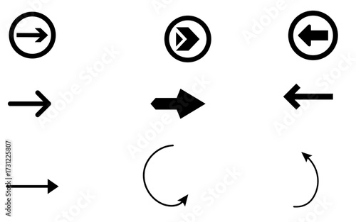 set of vector arrows
