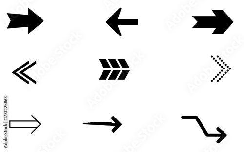 set of vector arrows