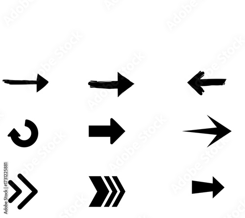 set of vector arrows