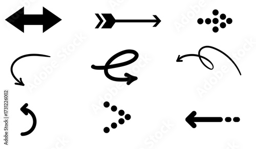 set of vector arrows