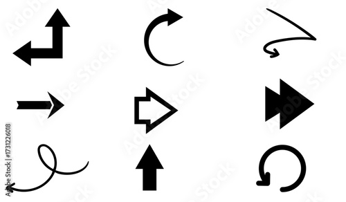 set of vector arrows